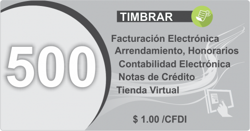 500 FOLIOS DE FACTURACIÓN ELECTRÓNICA