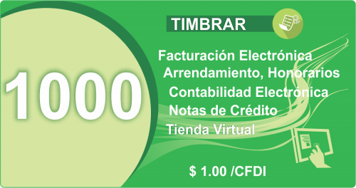 1000 FOLIOS DE FACTURACIÓN ELECTRÓNICA